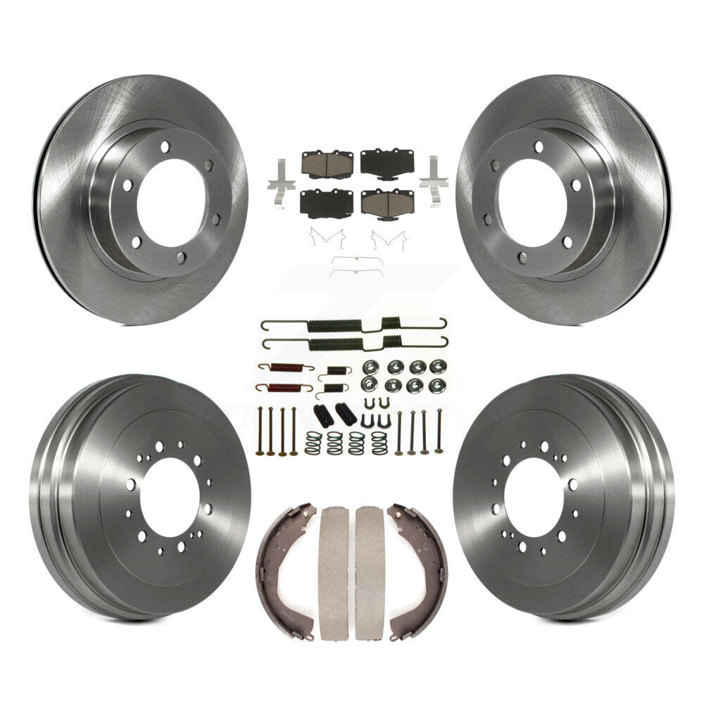 Front Rear Disc Brake Rotors Ceramic Pads And Drum Kit (7Pc) For Toyota 4Runner