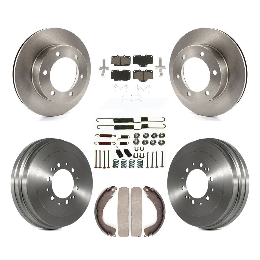 Front Rear Disc Brake Rotors Ceramic Pads And Drum Kit (7Pc) For Toyota 4Runner