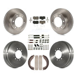 Front Rear Disc Brake Rotors Ceramic Pads And Drum Kit (7Pc) For Toyota 4Runner