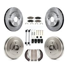 Load image into Gallery viewer, Front Rear Brake Rotors Ceramic Pad &amp; Drum Kit (7Pc) For Nissan Micra Versa Note