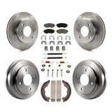 Front Rear Brake Rotor Ceramic Pad & Drum Kit (7Pc) For 02-06 Nissan Sentra 1.8L