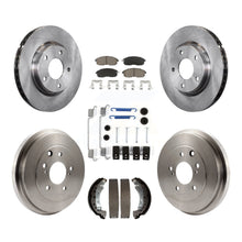 Load image into Gallery viewer, Front Rear Disc Brake Rotors Ceramic Pads And Drum Kit (7Pc) For Nissan Sentra