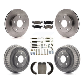 Front Rear Disc Brake Rotors Ceramic Pads And Drum Kit (7Pc) For GMC Jimmy