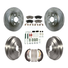 Load image into Gallery viewer, Front Rear Disc Brake Rotors Ceramic Pads And Drum Kit (7Pc) For Chevrolet Sonic