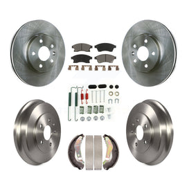Front Rear Disc Brake Rotors Ceramic Pads And Drum Kit (7Pc) For Chevrolet Sonic