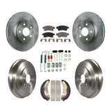 Front Rear Disc Brake Rotors Ceramic Pads And Drum Kit (7Pc) For Chevrolet Sonic
