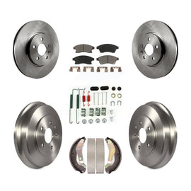 Front Rear Brake Rotor Ceramic Pad & Drum Kit (7Pc) For 13-14 Chevrolet Sonic RS