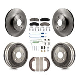 Front Rear Brake Rotor Ceramic Pad & Drum Kit (7Pc) For Chevrolet Equinox Saturn