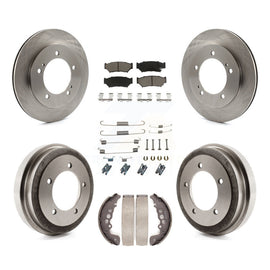 Front Rear Brake Rotor Ceramic Pad & Drum Kit (7Pc) For Chevrolet Tracker Suzuki