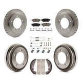 Front Rear Brake Rotor Ceramic Pad & Drum Kit (7Pc) For Chevrolet Tracker Suzuki