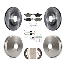Charger l'image dans la galerie, Front Rear Brake Rotor Ceramic Pad &amp; Drum Kit (7Pc) For 2007 Ford Escape Mercury