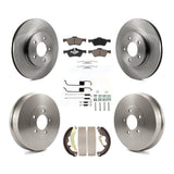 Front Rear Brake Rotor Ceramic Pad & Drum Kit (7Pc) For 2007 Ford Escape Mercury