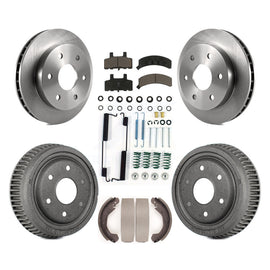 Front Rear Brake Rotors Ceramic Pad Drum Kit (7Pc) For Chevrolet K1500 GMC Yukon