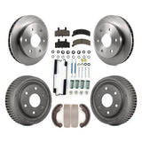 Front Rear Brake Rotors Ceramic Pad Drum Kit (7Pc) For Chevrolet K1500 GMC Yukon