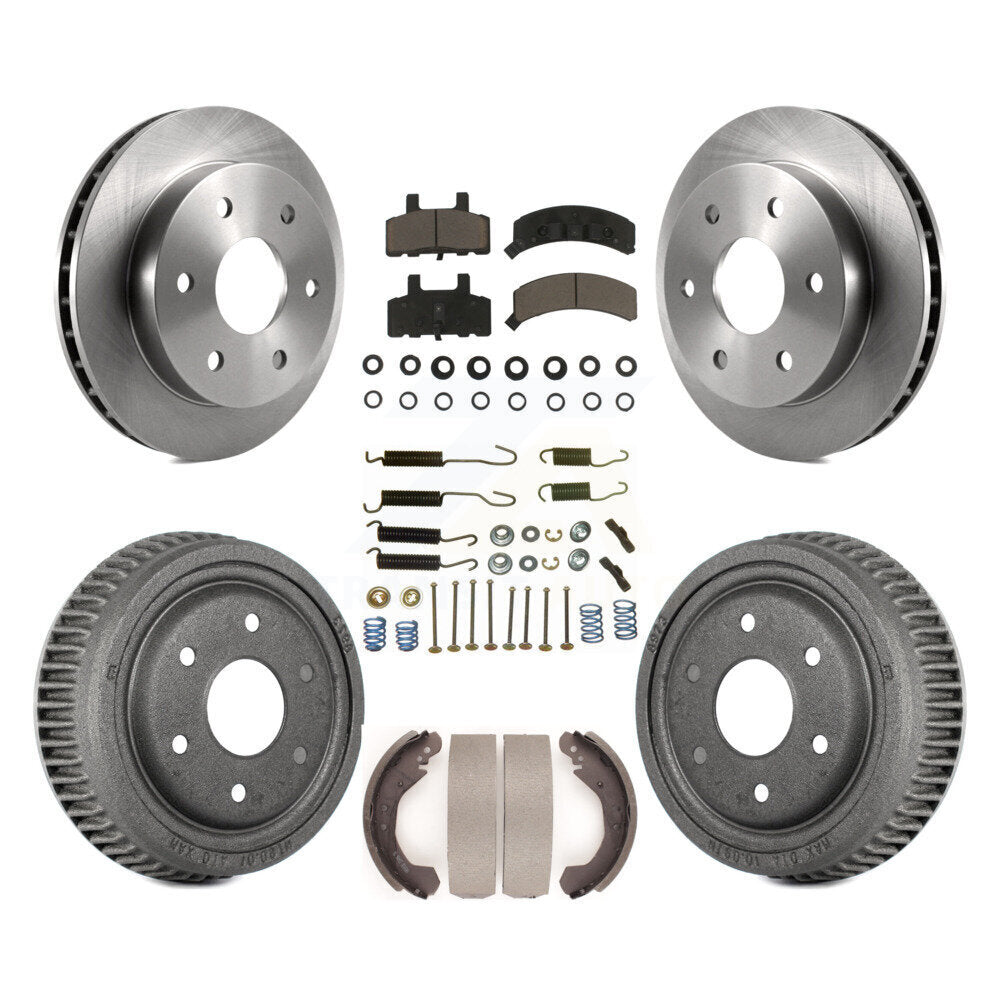 Front Rear Brake Rotor Ceramic Pad Drum Kit (7Pc) For 92-94 Chevrolet Blazer 4WD