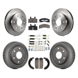 Front Rear Disc Brake Rotors Ceramic Pads And Drum Kit (7Pc) For GMC Yukon