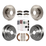 Front Rear Brake Rotors Ceramic Pad & Drum Kit (7Pc) For Dakota Dodge Ram Raider