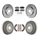 Front Rear Disc Brake Rotors Ceramic Pads And Drum Kit For Toyota Camry