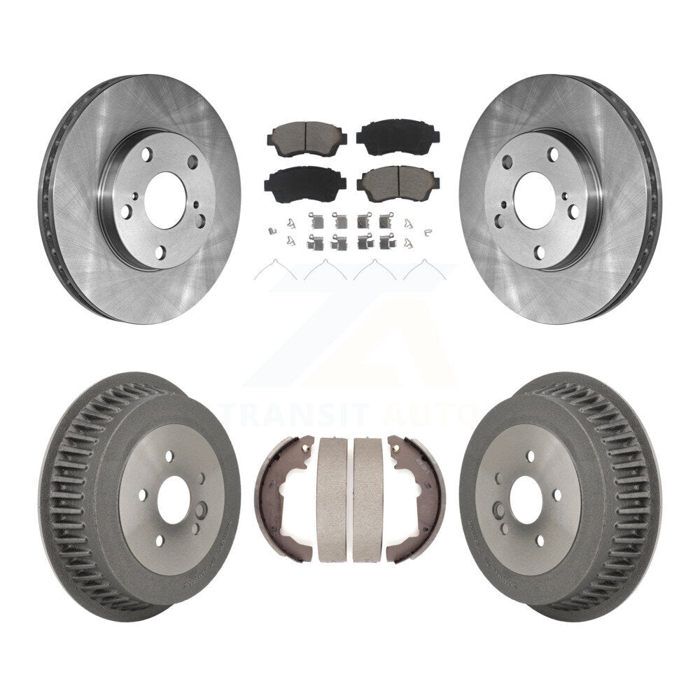 Front Rear Disc Brake Rotor Ceramic Pad And Drum Kit For 1998-2003 Toyota Sienna