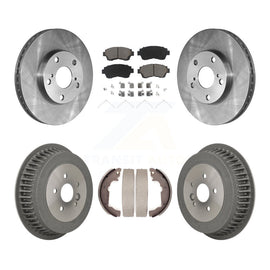 Front Rear Disc Brake Rotor Ceramic Pad And Drum Kit For 1998-2003 Toyota Sienna