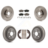 Front Rear Disc Brake Rotors Ceramic Pads And Drum Kit For 2003 Dodge Neon SRT-4