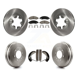 Front Rear Brake Rotors Ceramic Pad & Drum Kit For Chevrolet Colorado GMC Canyon