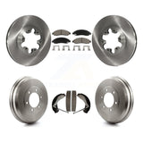 Front Rear Brake Rotors Ceramic Pad & Drum Kit For Chevrolet Colorado GMC Canyon
