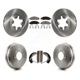 Front Rear Brake Rotors Ceramic Pad & Drum Kit For Chevrolet Colorado GMC Canyon
