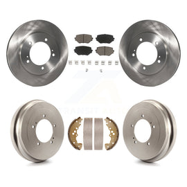 Front Rear Disc Brake Rotors Ceramic Pad & Drum Kit For Suzuki XL-7 Grand Vitara