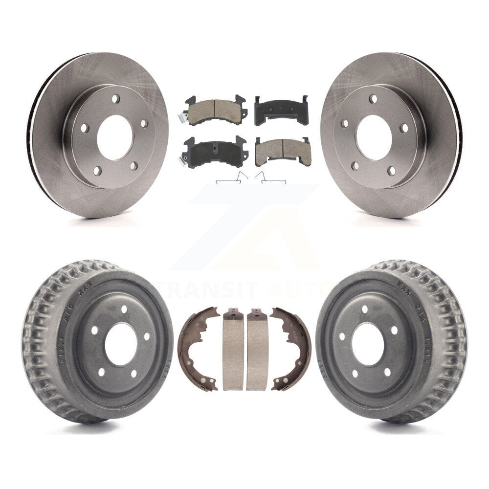 Front Rear Brake Rotor Ceramic Pad And Drum Kit For Chevrolet S10 GMC S15 Blazer