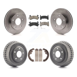 Front Rear Brake Rotor Ceramic Pad And Drum Kit For Chevrolet S10 GMC S15 Blazer