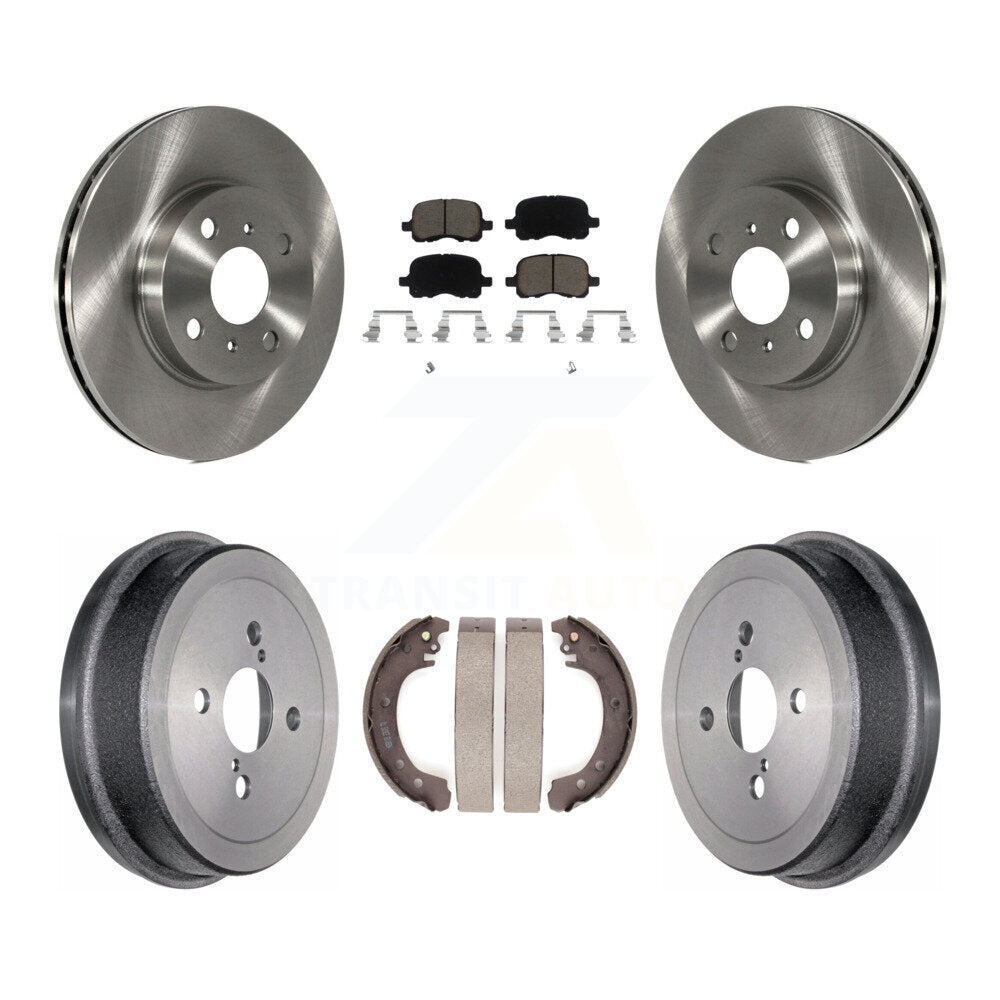 Front Rear Brake Rotor Ceramic Pad & Drum Kit For 2002 Toyota Corolla From 04 02