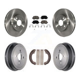 Front Rear Brake Rotor Ceramic Pad & Drum Kit For 2002 Toyota Corolla From 04 02