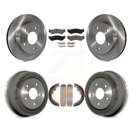 Front Rear Brake Rotor Ceramic Pad And Drum Kit For 2000-2001 Dodge Ram 1500 RWD