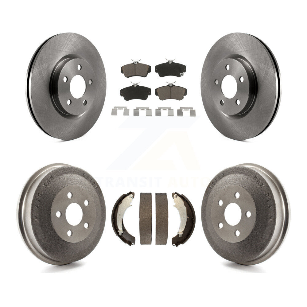 Front Rear Disc Brake Rotors Ceramic Pads And Drum Kit For Chrysler PT Cruiser