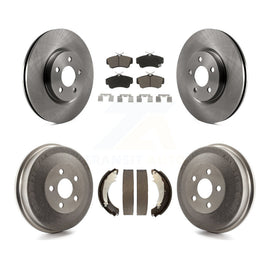 Front Rear Disc Brake Rotors Ceramic Pads And Drum Kit For Chrysler PT Cruiser
