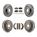 Front Rear Disc Brake Rotors Ceramic Pads And Drum Kit For Chrysler PT Cruiser