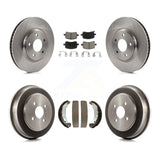 Front Rear Disc Brake Rotors Ceramic Pads And Drum Kit For Pontiac Pursuit