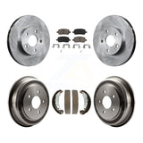 Front Rear Brake Rotors Ceramic Pad Drum Kit For 2007 Chevrolet Cobalt LT/LTZ/LS