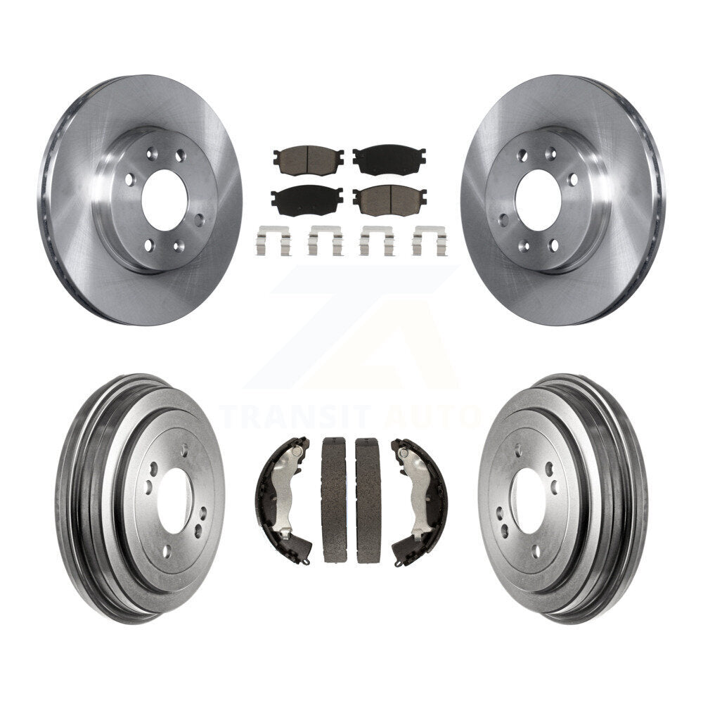 Front Rear Disc Brake Rotor Ceramic Pad Drum Kit For Hyundai Accent Kia Rio Rio5