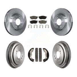 Front Rear Disc Brake Rotor Ceramic Pad Drum Kit For Hyundai Accent Kia Rio Rio5