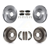 Front Rear Brake Rotor Ceramic Pad Drum Kit For Hyundai Accent Sedan To 09 30 05