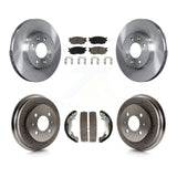 Front Rear Brake Rotor Ceramic Pad Drum Kit For Hyundai Accent Sedan To 09 30 05