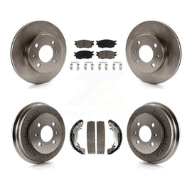 Front Rear Brake Rotors Ceramic Pad Drum Kit For 2006 Hyundai Accent To 09 30 05
