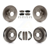 Front Rear Brake Rotors Ceramic Pad Drum Kit For 2006 Hyundai Accent To 09 30 05