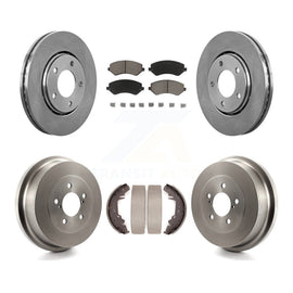 Front Rear Brake Rotor Ceramic Pad & Drum Kit For Dodge Caravan Grand Chrysler