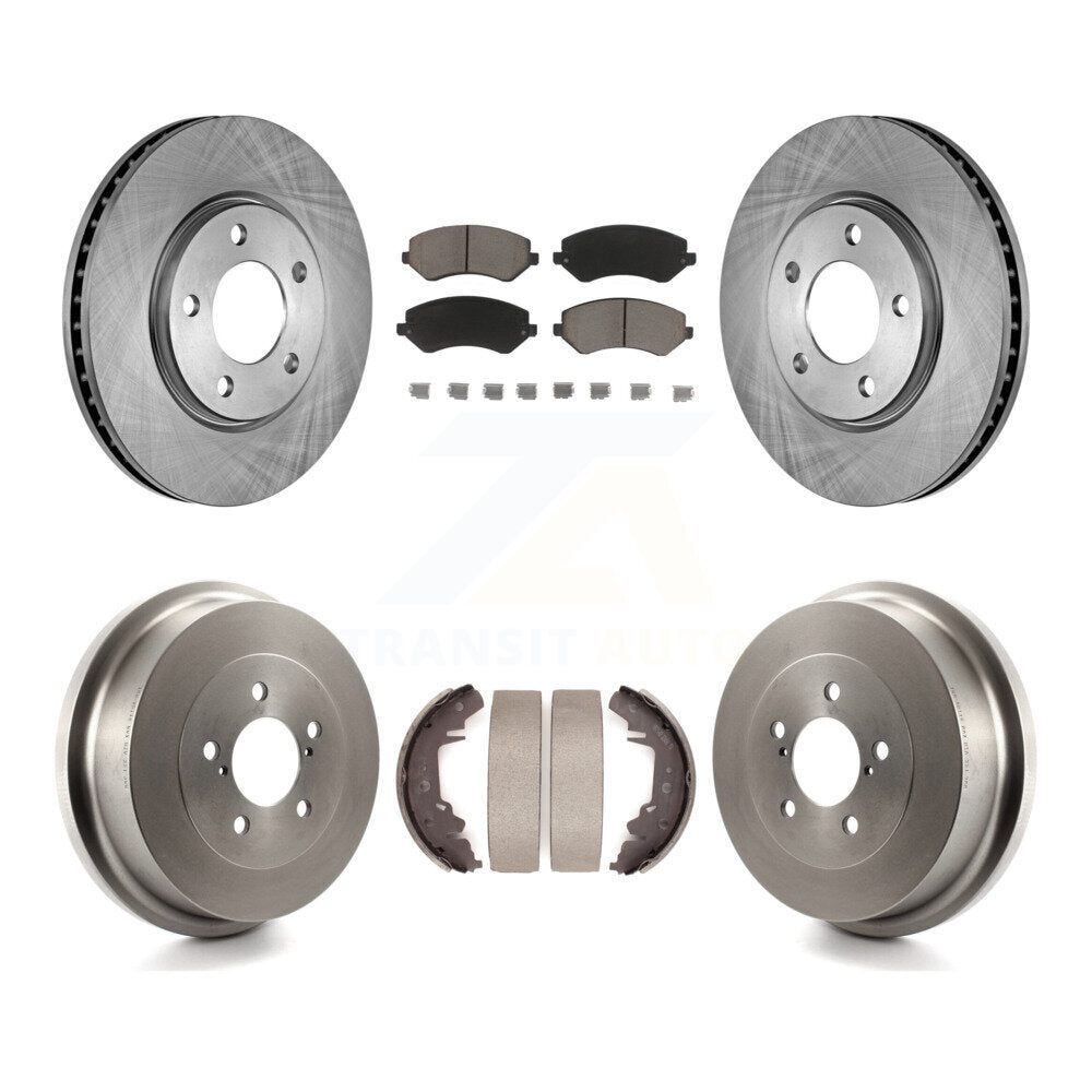 Front Rear Brake Rotor Ceramic Pad And Drum Kit For Dodge Grand Caravan Chrysler