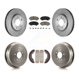 Front Rear Brake Rotor Ceramic Pad And Drum Kit For Dodge Grand Caravan Chrysler