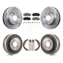 Charger l'image dans la galerie, Front Rear Disc Brake Rotors Ceramic Pads And Drum Kit For 2002 Jeep Liberty