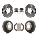 Front Rear Brake Rotor Ceramic Pad & Drum Kit For Nissan Pathfinder INFINITI QX4